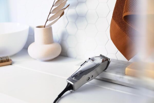 Andis 01815 Professional Master Adjustable Blade Hair Trimmer, Carbon Steel T-Blade - Silver