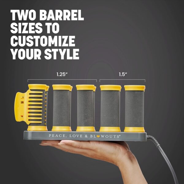 Drybar The Roller Club Curling Hot Rollers | 10 Rollers, 2 Sizes, Heats-Up Fast, Gentle on Hair, Reduces Frizz, Adds Shine, comes with Heat-Resistant Bag