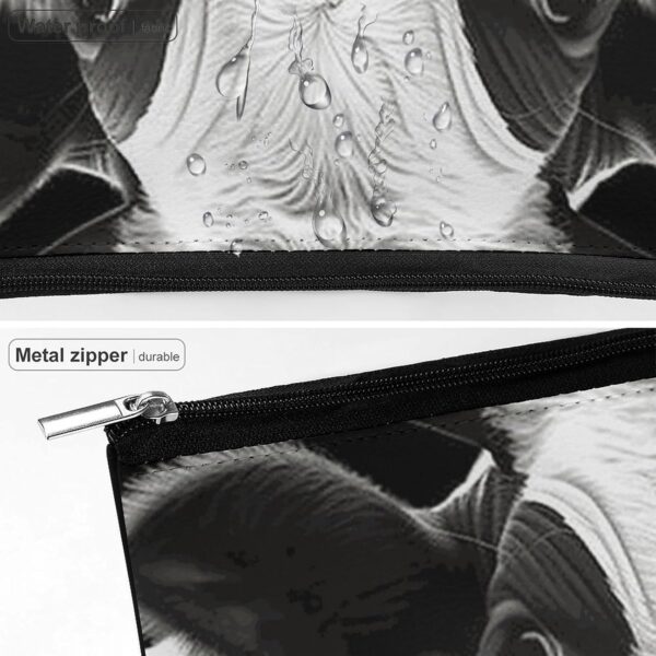 Makeup Bag for Women Cosmetic Bags Animal Funny Cow Head Black White Travel Toiletry Bag Cute Zipper Make Up Bags Large Capacity Makeup Case Organizer Portable Makeup Pouch for Travelling Gift