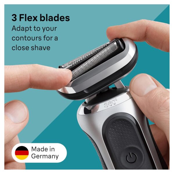 Braun Series 7 Electric Shaver Replacement Head, Easily Attach Your Shaver Head for a Shave as efficient as Day one, Compatible with New Generation Series 7 Shavers, 74S, Silver