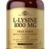 Solgar L-Lysine 1000 mg, 250 Tablets - Enhanced Absorption and Assimilation - Promotes Integrity of Skin and Lips - Collagen Support - Amino Acids - Non-GMO, Vegan, Gluten Free - 250 Servings