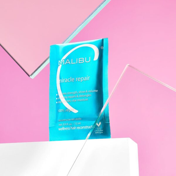 Malibu C Miracle Repair Hair Reconstructor - Nourishing Treatment for Weak, Damaged Strands - Flax Protein & Vitamin B5 for Moisture