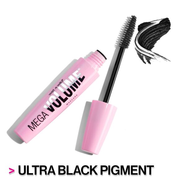 wet n wild Mascara Mega Volume - Volumizing, Waterproof, Smudge-Resistant, Cruelty-Free, Gluten-Free, Sulfate-Free & Vegan - Very Black