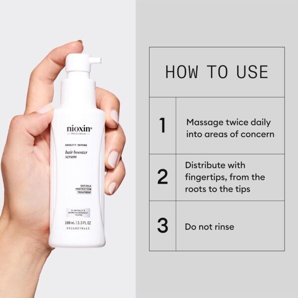 Nioxin Hair Booster Serum | Advanced Leave-In Hair Treatment| Strengthens and Conditions | 3.4 Fl oz.