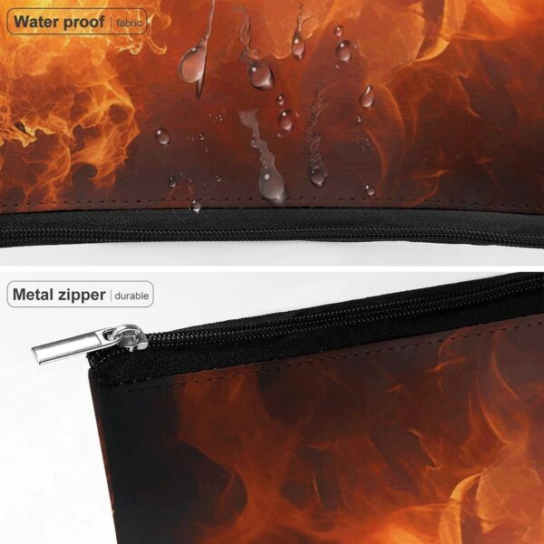 Makeup Bag for Women Cosmetic Bags Roaring Flame Travel Toiletry Bag Cute Zipper Make Up Bags Large Capacity Make Up Case Organizer Portable Makeup Pouch for Travelling Gift
