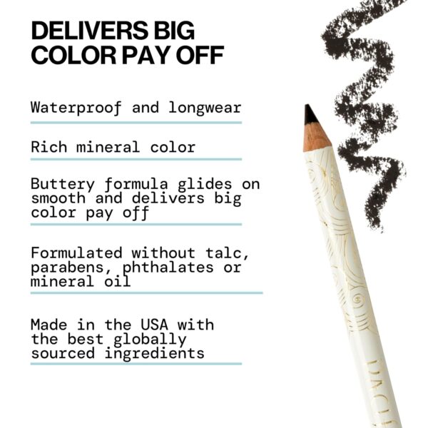 Pacifica Waterproof Eyeliner Pencil Jet Black Eye Liner Longwear, Smudge-Proof, Vegan & Cruelty-Free Eye Makeup Vegan & Cruelty-Free (Shade Jet Black) Ophthalmologist Tested