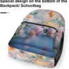 Perfume Rose Floral Laptop Backpack Lightweight Travel Daypack Shoulder Bag for Men Women