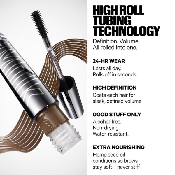 Milk Makeup KUSH High Roll Defining & Volumizing Longwear Tubing Brow Tint - Up to 24-Hour Wear - Vegan, Cruelty Free