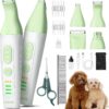 Dog Grooming Kit, 4 in 1 Pet Clippers for Grooming Supplies, Cordless Dog Paw Trimmer Nail Grinder, Professional Long Hair Shaver for Matted Hair Cat Small Dogs Thick Coats