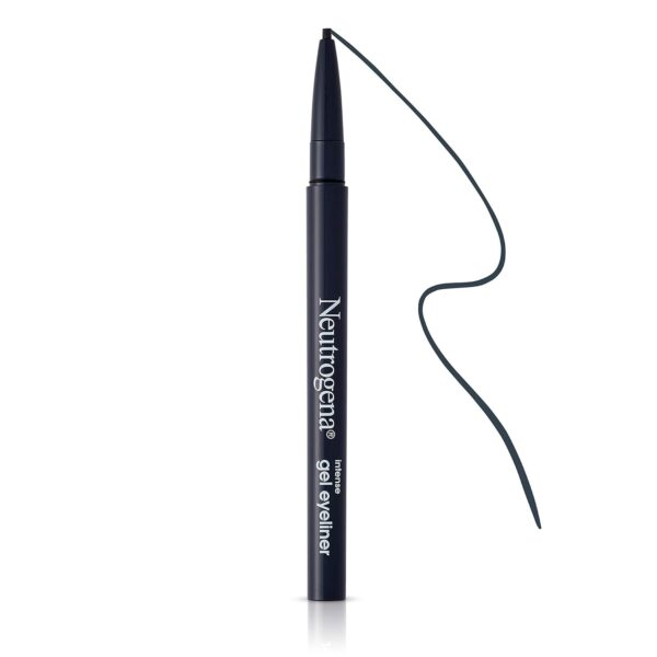 Neutrogena Intense Gel Eyeliner with Antioxidant Vitamin E, Smudge- & Water-Resistant Eyeliner Makeup for Precision Application, Smokey Gray, 0.004 oz