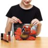 Makeup Bag for Women Cosmetic Bags Ladybug Daisy Travel Toiletry Bag Cute Zipper Make Up Bags Large Capacity Make Up Case Organizer Portable Makeup Pouch for Travelling Gift