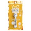Venus Moistureglide Women's Razor, Reusable Handle, 2 Razor Blade Refills and Shower Holder