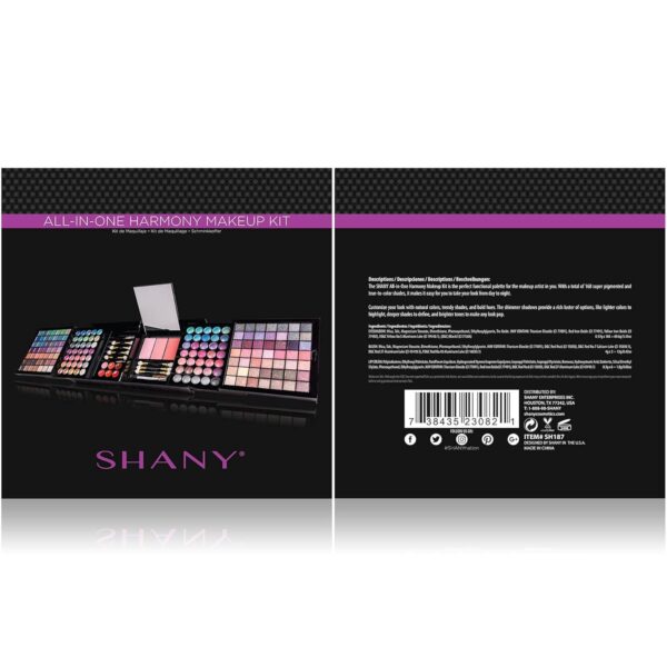 SHANY All In One Harmony Makeup Set - Ultimate Color Combination - Eyeshadows, Blush Powder, Lip-gloss Lipstick, Mini Makeup brushes, Makeup applicators, HOLIDAY GIFT IDEA - New Edition