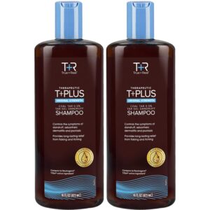 True+Real Coal Tar Therapeutic Plus Tar Gel Anti-Dandruff Shampoo Original Strength 0.5% Coal Tar, 16 Fl Oz, Pack of 2
