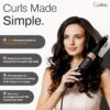 Hair Dryer Brush 1200 Watts 6 in 1 Hair Accessories Blow Dryer Automatic Curling Iron with Storage Box in Black for Curl Enhancing Hair Smoothing Volumizing Styling - by Curlee