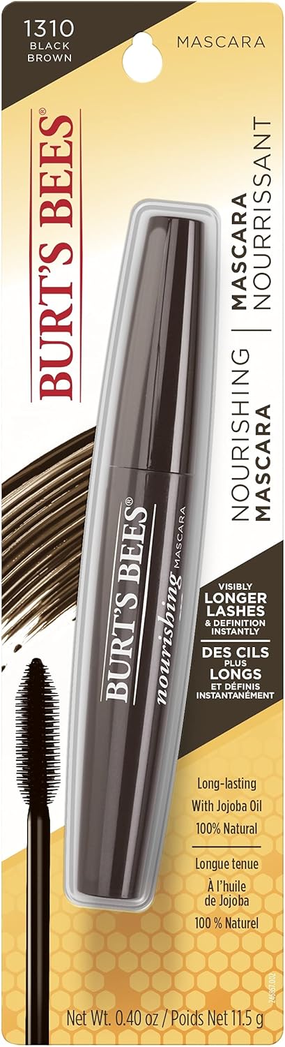 Burt’s Bees 100% Natural Nourishing Mascara, Black Brown - 0.4 Ounce