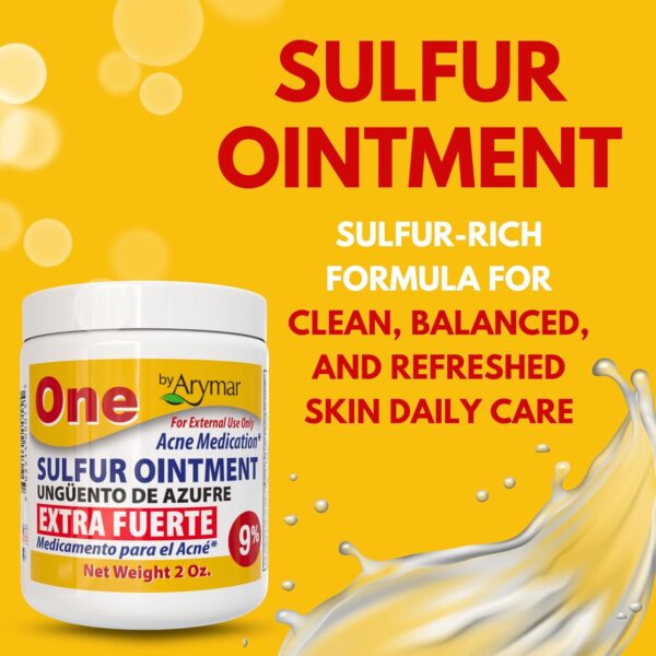 Arymar Sulfur Ointment 9% Acne Spot Treatment for Face and Body (2oz / Pack of 1)