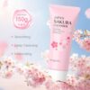 FEESHOW Daily Facial Cleanser Cherry Blossom 150g Gentle Face Wash for Women Girls Hydrating Moisturizing Sakura Foam Cream Soft Skin Deep Cleanse Pink One Size