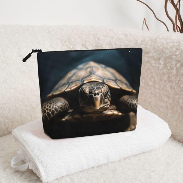 Linen Makeup Bag For Women, Waterproof Travel Cosmetic Organizer Lightweight Zipper Travel Toiletry Bag Organizer Animal Tortoise Makeup Brushes Storage Bag