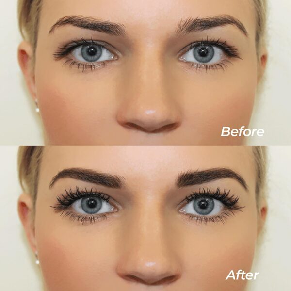 MCoBeauty Magic Brows Tinted Brow Gel in Medium/Dark, Volumizing, Water-Resistant, Quick-Drying, Buildable Formula for Natural to Bold Brows, Vegan, Cruelty Free