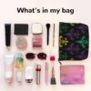Linen Makeup Bag For Women, Waterproof Travel Cosmetic Organizer Lightweight Zipper Travel Toiletry Bag Organizer 3d Fleur De Lis Mardi Gras Makeup Brushes Storage Bag