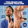 Dollar Shave Club | Double Header Electric Trimmer | Electric Razor with Beard Head & Body Grooming Head