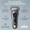 Braun Series 8 Electric Razor for Men, with 4+1 Shaving Elements & Precision Long Hair Trimmer, Close & Gentle Even on Dense Beards, Wet & Dry Electric Razor with 60min Runtime, 8517s Galvano Silver