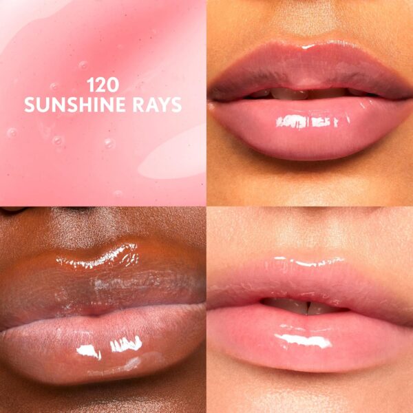 COVERGIRL Clean Fresh Yummy Lip Gloss, Sunshine Rays, W&F, Hydrating, Non-Sticky, Hyaluronic Acid, Glassy Shine, 0.33oz