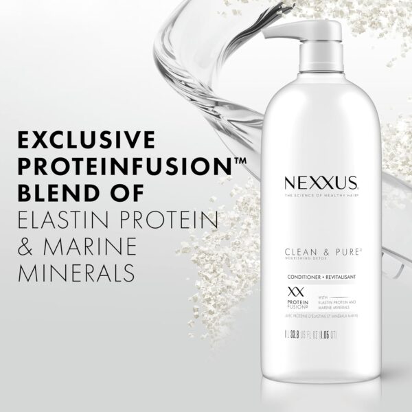 Nexxus Clean and Pure Clarifying Shampoo and Conditioner With ProteinFusion, 2-Pack for Nourished Hair Paraben Free Salon Shampoo 33.8 oz