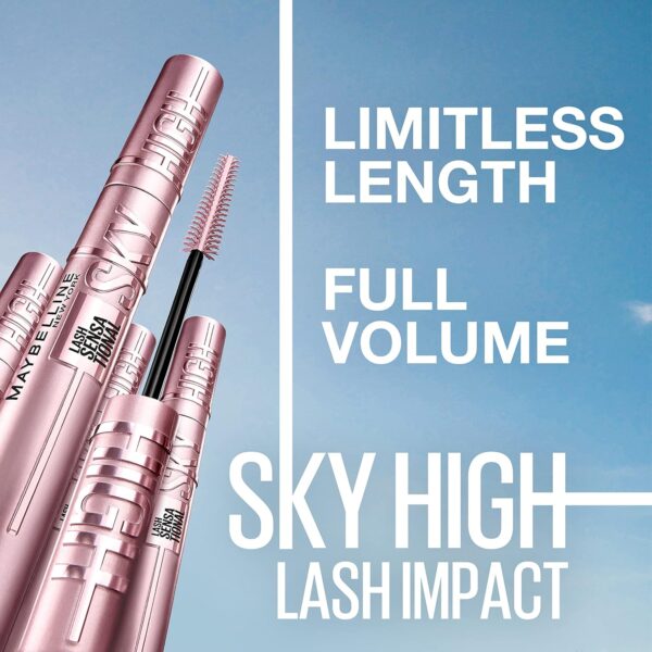 Garnier SkinActive Micellar Water + Maybelline Lash Sensational Sky High Washable Mascara Blackest Black Bundle