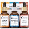 Eclat Skincare Face Serum Set – Vitamin C, Retinol, Hyaluronic Acid for Hydration & Anti-Aging – Brightening & Firming Facial Serums – 3 Pack Face Care Set
