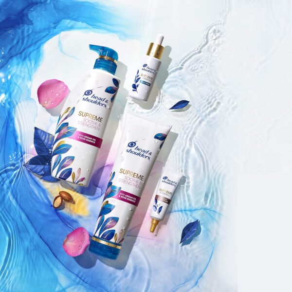 Head & Shoulders Supreme with Argan Oil and Vitamin E, Hydrating Scalp Serum, Fresh, 1.3 Fl Oz