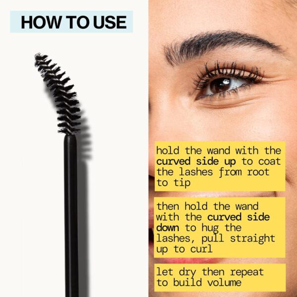 Pacifica Beauty | Activist Curling Mascara | Black | Volume and Length | Vegan Brush | Glass Tube | Clean Eye Makeup | Plant-Fibers | Microplastic + Nylon 6 Free | Vegan, Talc-Free, Cruelty-Free