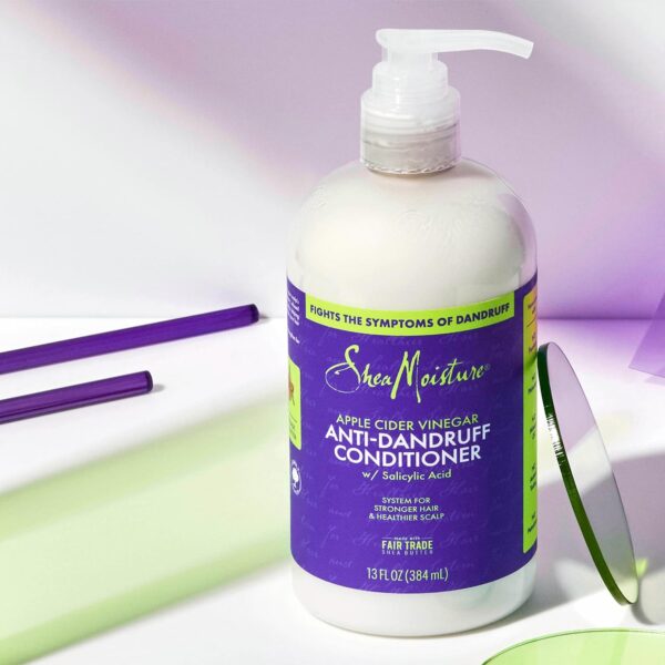 SheaMoisture Hair Care System Anti-Dandruff For Stronger Hair & Healthier Scalp Conditioner Formulated With Apple Cider Vinegar And Fair Trade Shea Butter 13oz