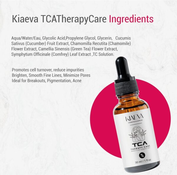 TCATherapyCare Solution Acid Peel 60% for Acne Treatment and Dark Spot Fading, Wrinkles & Fine Lines and Suitable for Blackhead-Prone Skin, 1oz With NEUTRALIZER (100ML)