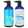 PURA D'OR Hair Thinning Therapy Biotin Shampoo and Conditioner Set, CLINICALLY TESTED Effective Results, Hair Thickening Products For Women & Men, Natural Routine, Color Safe, 16oz x2