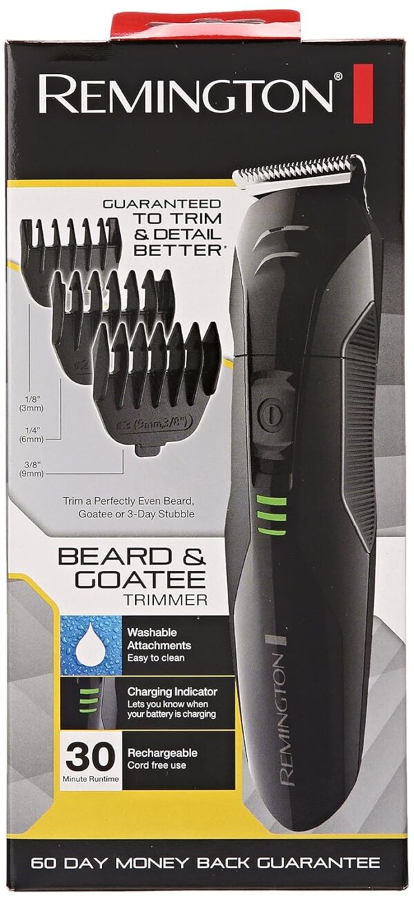 Remington PG6015A Rechargeable Stubble and Beard Trimmer, Black