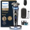Philips Norelco Shaver i9000 Prestige Ultra, Wet & Dry Electric Shaver, Dark Slate, SenseIQ Pro Technology, Triple Lift & Cut System, 360 Rotating NanoTech Precision Blades, Quick Clean Pod, XP9402/86