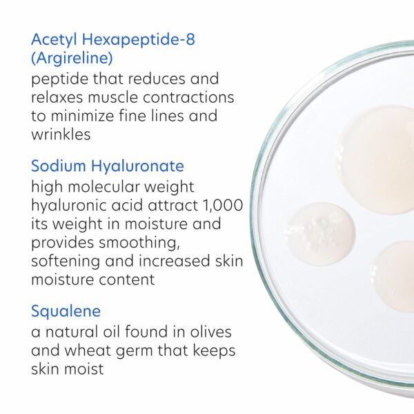 PCA SKIN ExLinea Peptide Smoothing Face Serum, Spot Treatment Serum for Fine Lines and Wrinkles, Firms and Strengthens Aging Skin, Formulated with Squalene and Hyaluronic Acid, 1.0 oz Pump