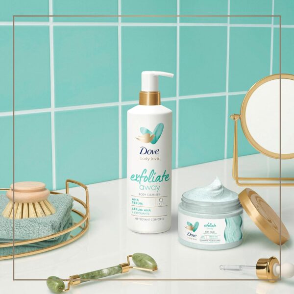 Dove Body Love Body Polish Exfoliate Away 3 Count for Rough, Bumpy Skin Body Scrub with AHAs for Silky Smooth Skin 12 oz