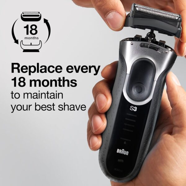 Braun Series 3 Pro Skin Electric Shaver Replacement Head - 32B - Compatible with Electric Razors 3000s, 3010s, 3040s, 3050cc, 3070cc, 3080s, 3090cc