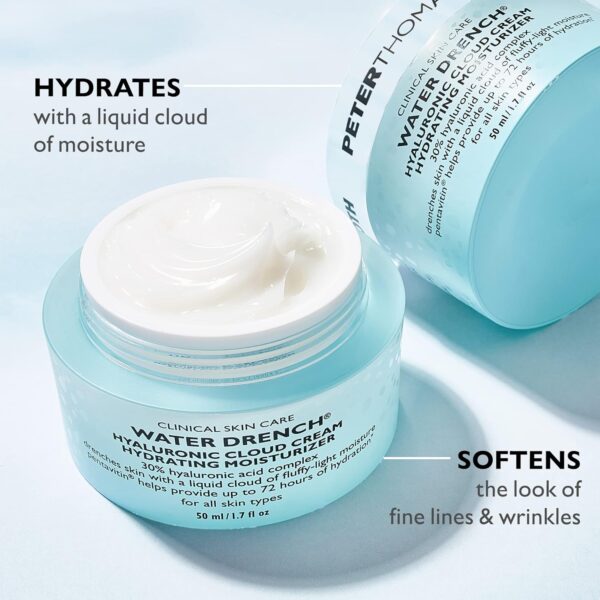 Peter Thomas Roth | Water Drench® Hyaluronic Cloud Cream | Hydrating Moisturizer for Face, Up to 72 Hours of Hydration for More Youthful-Looking Skin, Fragrance Free