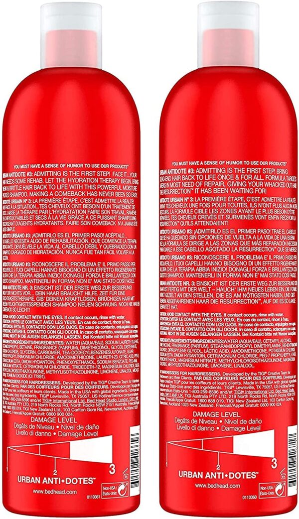 817V2ZGGwnL._SL1500_.jpg Bed Head by TIGI Urban Antidotes Resurrection Shampoo and Conditioner for Damaged Hair 25.36 fl oz 2 count