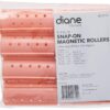 Diane Snap-On Magnetic Rollers Pack of 8 Hair Curlers for Women and Girls, Small, Diameter, Pink, D4719, 8 Count (Pack of 1)