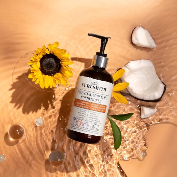 CURLSMITH - Essential Moisture Conditioner, Lightweight Frizz Control for Wavy, Curly and Coily Hair, Vegan