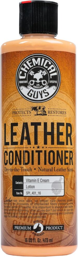 Chemical Guys SPI_401_16 Vintage Series Leather Conditioner for Leather Car Interiors, Seats, Boots, Bags and More (Works on Natural, Synthetic, Pleather, Faux Leather and More), 16 fl oz
