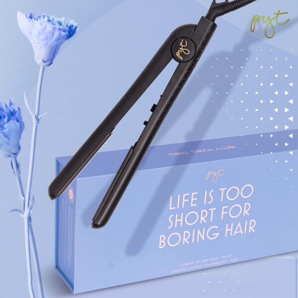 Pyt Professional Flat Iron Ceramic Hair Straightener Styling Tool Black