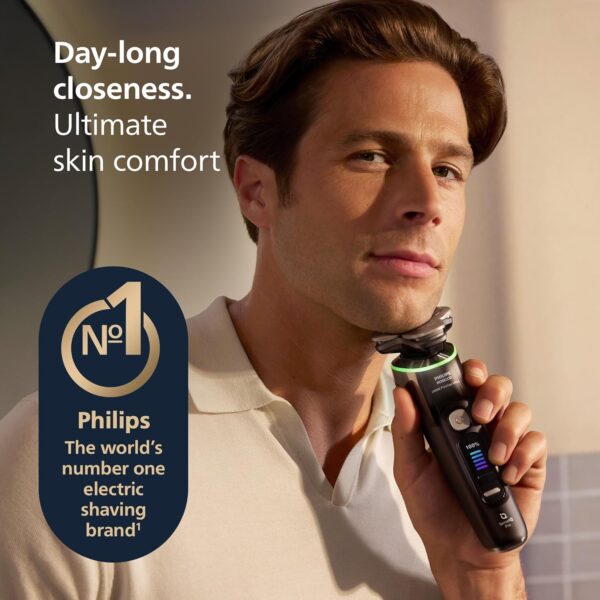 Philips Norelco Shaver i9000 Prestige Ultra, Wet & Dry Electric Shaver, Black Gradient, SenseIQ Pro Technology, Triple Lift & Cut System, 360 Rotating NanoTech Precision Blades, 5 Modes, XP9405/84