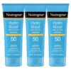 Neutrogena Hydro Boost Moisturizing Water Gel Sunscreen Lotion with Broad Spectrum SPF 50, Water-Resistant & Non-Greasy Hydrating Sunscreen Lotion, Oil-Free, 3 fl. oz, 3 Pack