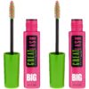 Maybelline Great Lash BIG Washable Mascara, Volumizing, Thickening, Lengthening Mascara, Brownish Black, 2 Count